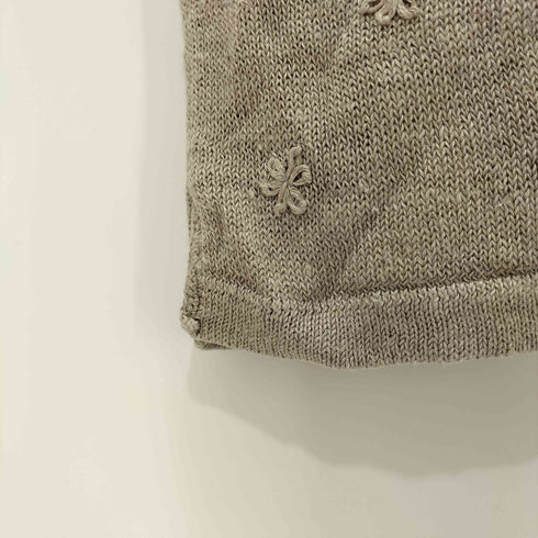 エディーバウアー Eddie Bauer 花柄刺繍 総リネン ベスト レディース import:L