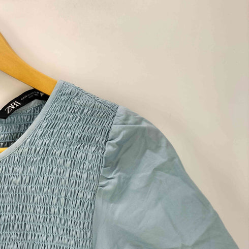 ザラ ZARA パフスリーブシャーリングワンピース レディース import:XS