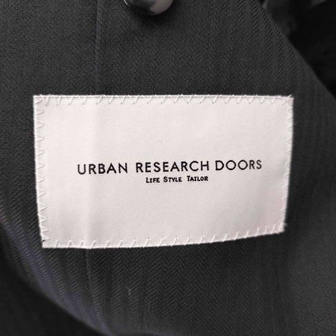 アーバンリサーチドアーズ URBAN RESEARCH DOORS ウール シルク ストライプ 3Bテーラードジャケット パンツ セットアップ メンズ 46