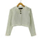 ザラ ZARA Cropped Buttoned Textured Jacket 金ボタン レディース import:M