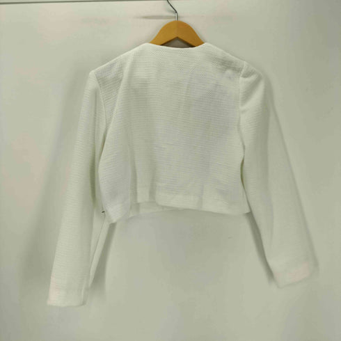 ザラ ZARA Cropped Buttoned Textured Jacket 金ボタン レディース import:M