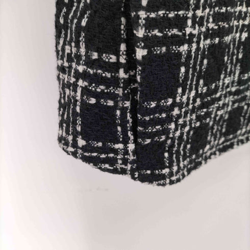ザラ ZARA Textured Weave Quilted Jacket 中キルティング ツイードジャケット レディース import:S