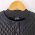 ザラ ZARA エコレザーノーカラーキルティングジャケット レディース import:M