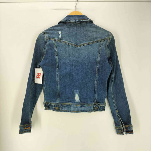 ザラ ZARA ダメージデニムジャケット レディース import:XS