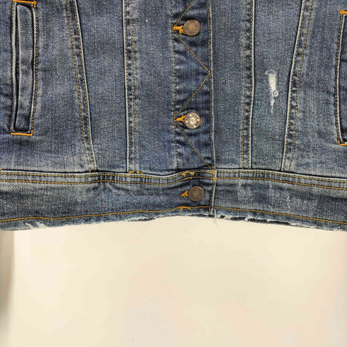 ザラ ZARA ダメージデニムジャケット レディース import:XS