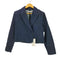 ザラ ZARA クロップドデニムブレザー デニムジャケット レディース import:XS