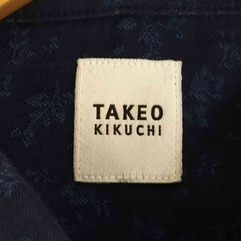 タケオキクチ TAKEO KIKUCHI 花柄 コットン ボタンダウンシャツ メンズ JPN:1
