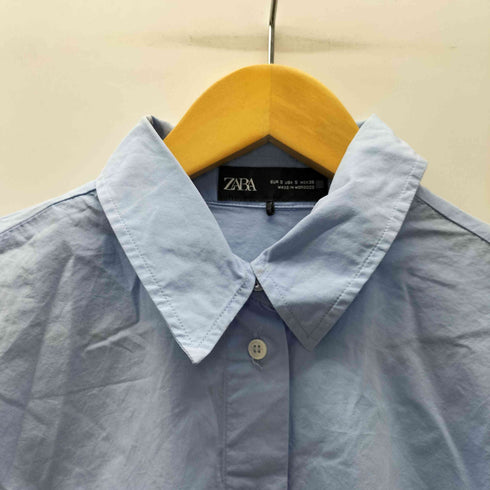 ザラ ZARA エンブロイダリーフラワーシャツ レディース import:S