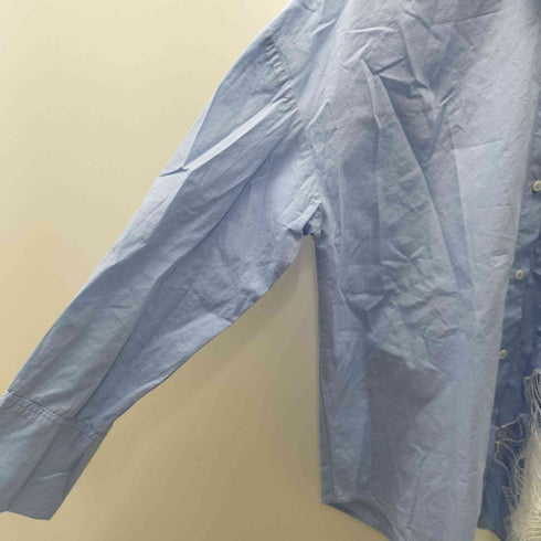ザラ ZARA エンブロイダリーフラワーシャツ レディース import:S