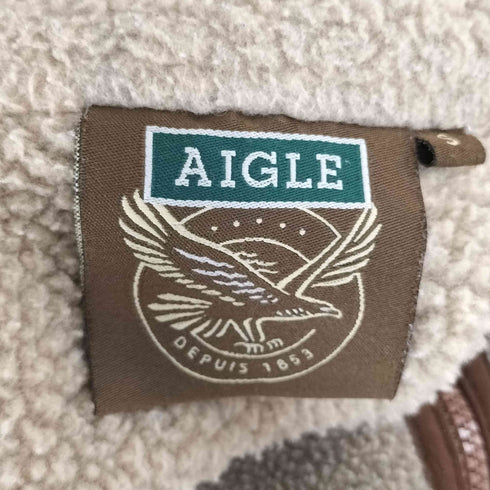 エーグル AIGLE ロゴ刺繍 ポリエステル フリースジャケット メンズ import:S