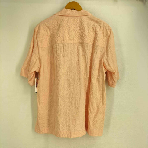 ザラ ZARA シアサッカー オープンカラー 開襟 半袖シャツ メンズ import:L
