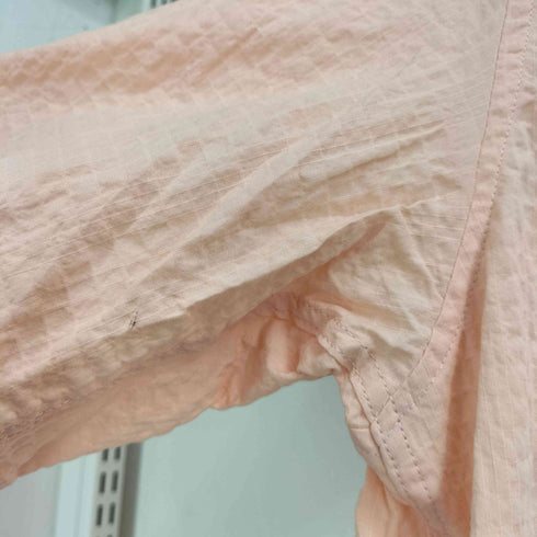 ザラ ZARA シアサッカー オープンカラー 開襟 半袖シャツ メンズ import:L