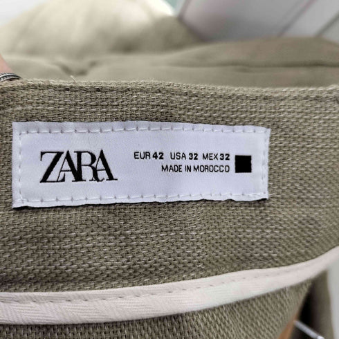 ザラ ZARA 綿麻生地 コットンリネン ハーフパンツ ジョーツ メンズ JPN:42