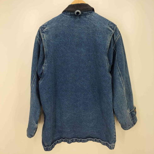 ランズエンド LANDS END 90S 裏地ブランケット 襟 コーデュロイ デニム ハンティング ジャケット レディース import:S