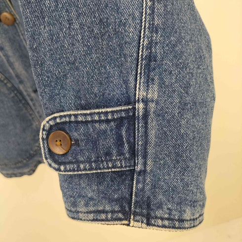ランズエンド LANDS END 90S 裏地ブランケット 襟 コーデュロイ デニム ハンティング ジャケット レディース import:S