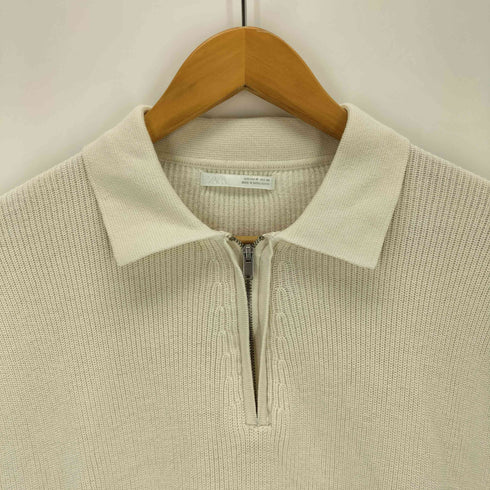 ザラ ZARA パールニットジッパーポロシャツ メンズ import:M