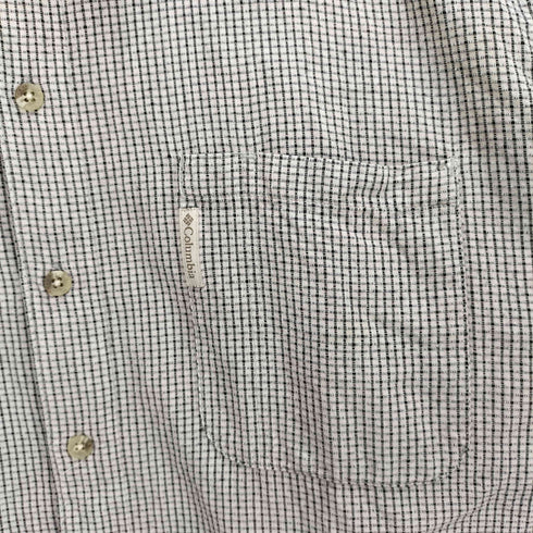 コロンビア Columbia インド製 チェック レギュラーカラー S/S シャツ メンズ import:L