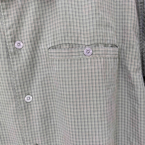 コロンビア Columbia メタルボタン チェック レギュラーカラー S/S シャツ メンズ import:L
