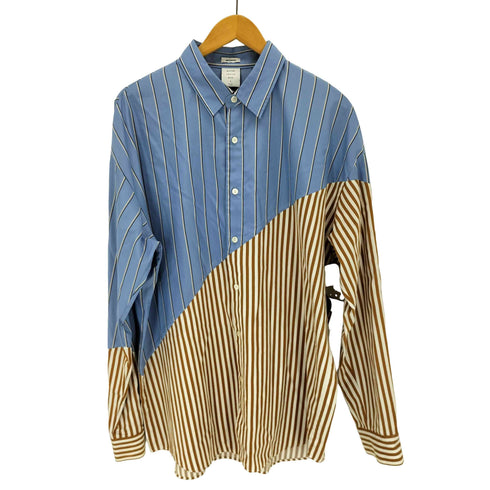 ミスタージェントルマン MR.GENTLEMAN BIAS CUT STRIPE MODERN SHIRT メンズ JPN:L