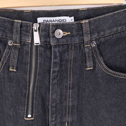 パラノイド PARANOID Two Zips Straight Wide Denim 2 ジップ ストレート ワイド デニム パンツ メンズ JPN:L