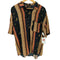 WEAR THE RIGHT THING 90s 総柄 ストライプ レーヨン 半袖シャツ メンズ import:L