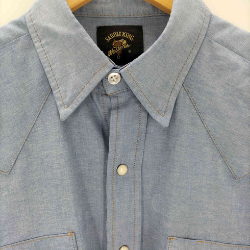 SADDLE KING 90S シャンブレー S/S ウエスタン シャツ メンズ
