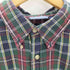 ギャップ Gap 90S OLD 紺タグ S/S タータンチェック B.D. シャツ メンズ import:L