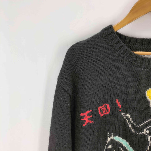 ワコマリア WACKO MARIA 23AW 世界平和プロジェクト INTARSIA CREW NECK SWEATER ヌードレディー ウールニット セーター メンズ JPN:M