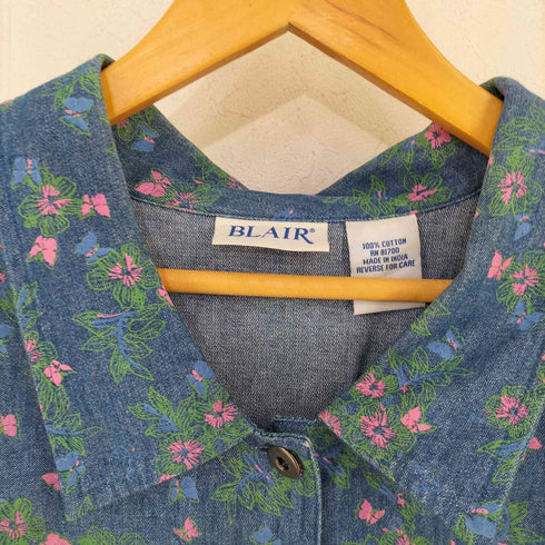 ブレア Blair 花柄デニムジャケット レディース 3XL