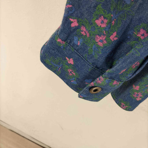 ブレア Blair 花柄デニムジャケット レディース 3XL
