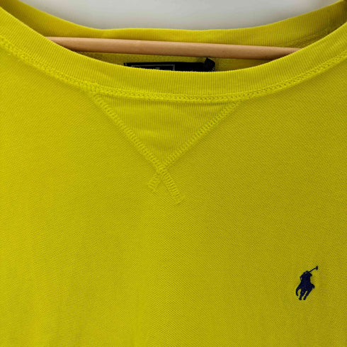 ポロバイラルフローレン Polo by RALPH LAUREN 90S ポニー刺繍 両面Vガゼット 鹿の子 L/S クルーネックTシャツ メンズ xxl