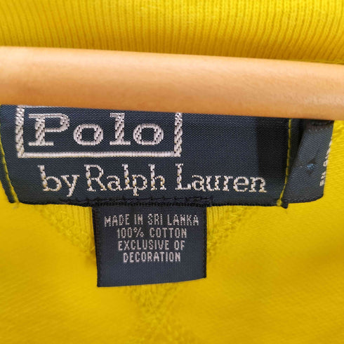 ポロバイラルフローレン Polo by RALPH LAUREN 90S ポニー刺繍 両面Vガゼット 鹿の子 L/S クルーネックTシャツ メンズ xxl