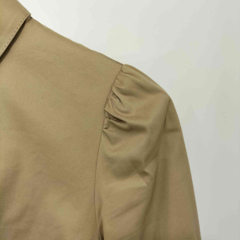 バーバリーブルーレーベル BURBERRY BLUE LABEL 袖裏 パイピング ホース刺繍 ノバチェック フリル 七分袖 ワンピース レディース 36