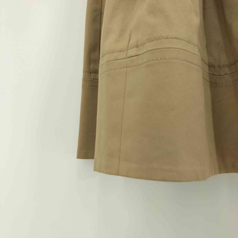 バーバリーブルーレーベル BURBERRY BLUE LABEL 袖裏 パイピング ホース刺繍 ノバチェック フリル 七分袖 ワンピース レディース 36
