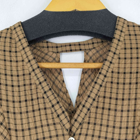 リリーブラウン Lily Brown チェック S/S シャツワンピース レディース