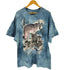 ザマウンテン the mountain 狼プリント タイダイクルーネックTシャツ メンズ 2XL