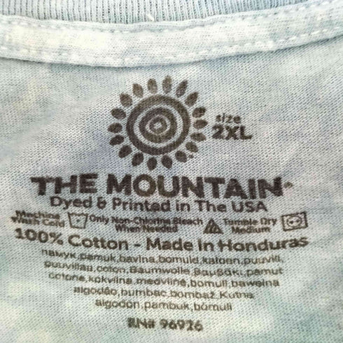 ザマウンテン the mountain 狼プリント タイダイクルーネックTシャツ メンズ 2XL