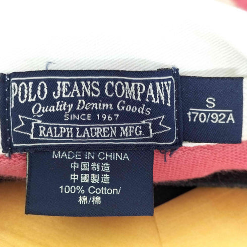 ポロジーンズカンパニーラルフローレン POLO JEANS COMPANY RALPH LAUREN 両面刺繍デザイン S/S ポロシャツ Y2K メンズ JPN:S