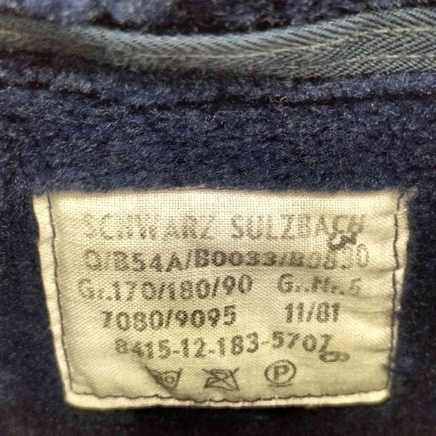 81年製 SCHWARZ SULZBACH OPTI ZIP ドイツ軍 ファーミリタリーコート メンズ