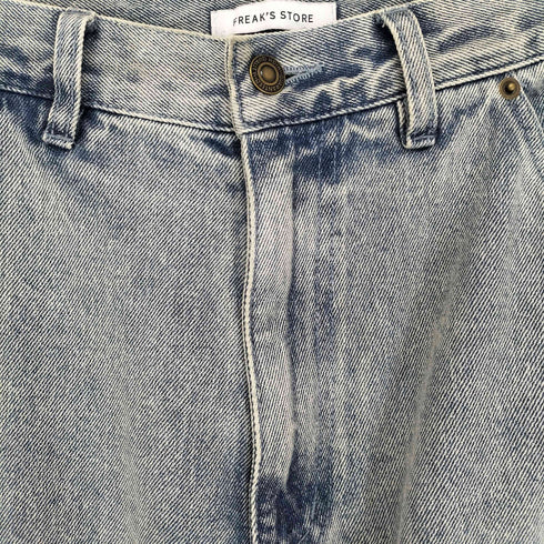 フリークスストア FREAKS STORE ストレートシルエット ワイド ダブルニーデニム メンズ JPN:M