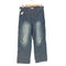 フリークスストア FREAKS STORE ヒッコリー柄ダメージデニムパンツ メンズ JPN:M