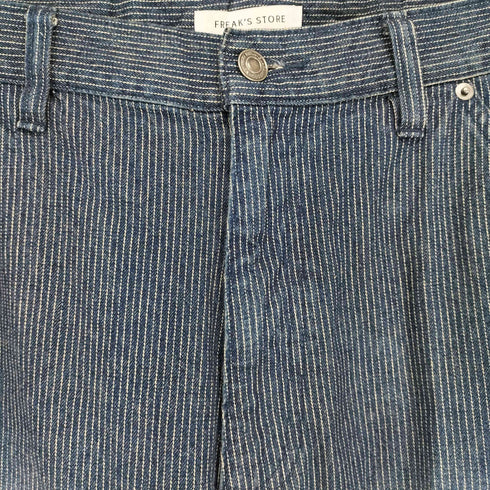 フリークスストア FREAKS STORE ヒッコリー柄ダメージデニムパンツ メンズ JPN:M