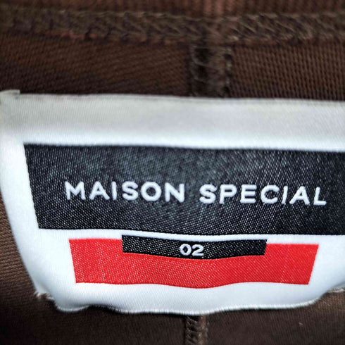 メゾンスペシャル MAISON SPECIAL ヘビーウエイトコットンプライムオーバーサイドジップシャツ メンズ JPN:2