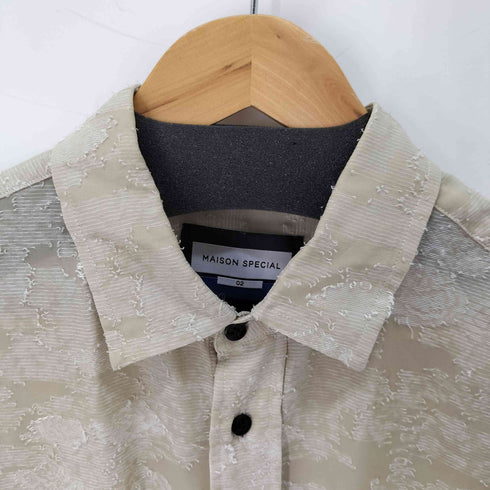 メゾンスペシャル MAISON SPECIAL キュプラジャガードプライムオーバーシャツ メンズ JPN:2