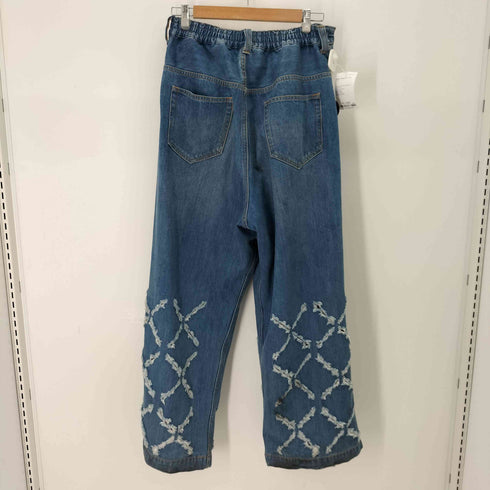 メゾンスペシャル MAISON SPECIAL レーザーカットフロントデザインハイパーワイドデニム メンズ JPN:1