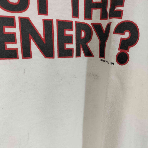 USA製 袖シングル ARE YOU READING MY SHIRT フロントプリントクルーネックTシャツ メンズ JPN:XL