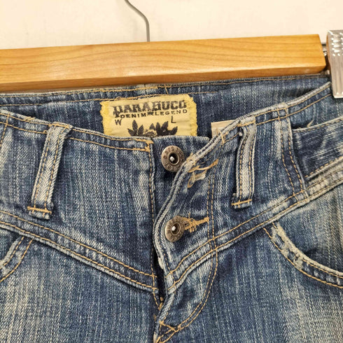 PARASUCO Y2K サイドベルト 刺繍フレアパンツ レディース L