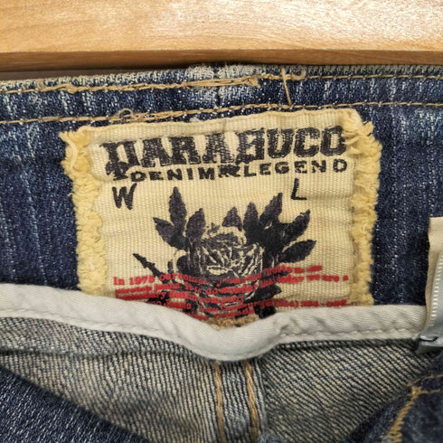 PARASUCO Y2K サイドベルト 刺繍フレアパンツ レディース L