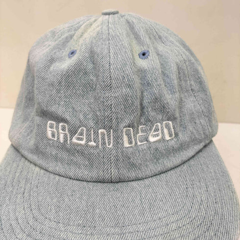 brain dead)) ロゴ刺繍 デニムキャップ メンズ