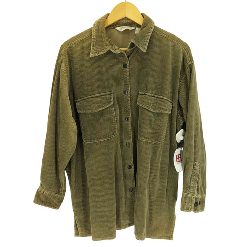 エディーバウアー Eddie Bauer 90-00s 太畝 コーデュロイ シャツ メンズ import:M
